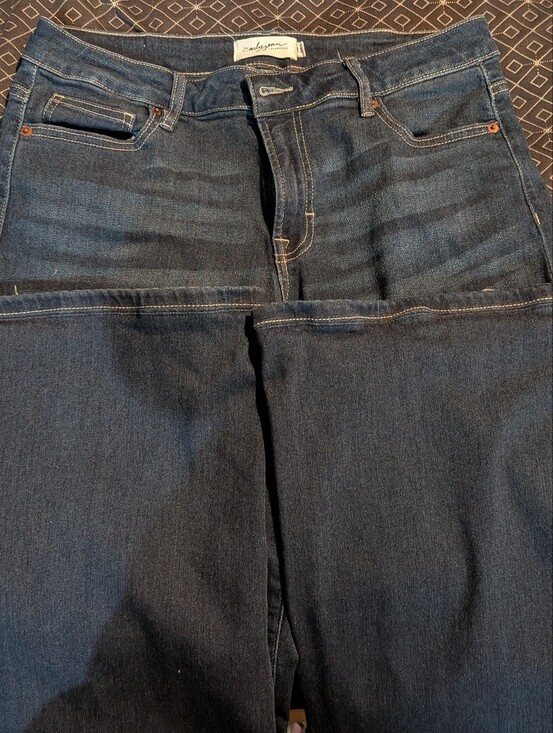 Carly Jean Los Angeles Denim - Carly Jean Los Angeles Dark Blue Mid-Rise Wide Leg Jeans